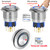 UL Listed 25MM Big Latching Push Button Switch 1“ DPDT SPDT Waterproof IP67 Stainless Steel 304 with 24V DC/AC LED Light with Wire Socket