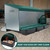Chicken Nesting Box, 3 Holes Nesting Boxes, Heavy Duty Metal Laying Boxes, Roll Away Nesting Box Egg Collection Tray, with Roosting Pole for Chicken Coop(Green)