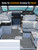 FOCEAN Boat Flooring EVA Foam Boat Decking Faux Teak Marine Flooring Marine Mat Sheet for Motorboat RV Yacht Kayak Surfboard, 94.5''x 15.7'', Grey with White Lines