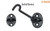 QCAA Forged Brass Cabin Hook Latch & Eye, 2-1/2", Matte Black, 2 Pack, Made in Taiwan