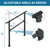 Hand Rails for Outdoor Steps Railing Kit, Deck Porch Railing Kit, 6 Steps Stair Handrails, Indoor Metal Stair Railing for Exterior Concrete, Brick, Wooden Steps, Black (5-6 Steps Handrail)