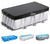 UIRWAY 12x18 FT Rectangular Pool Cover with Reflective Strips, Swimming Pool Cover for Above Ground Pool, Solar Cover Including Rope Tie and Luminous Ground Nails for Rectangular or Oval Pools