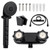 Rv Shower Faucet with Handheld Showerhead & Hose, 4 inch Shower Set Replacement, Leak & Rust Resistant for RV Camper Motorhome Travel Trailer Indoor/Outdoor Use, Black