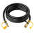 Rushare 20 FT Propane Quick Connect Hose for RV to Grill - Low Pressure Extension Hose with 1/4" Safety Shutoff Valve and 1/4" Male Full Flow Plug, Ideal for Gas Grills, Griddles, Stoves, Fire Pits