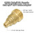 Hooshing Brass QCC1 Nut Propane Hose Adapter with 1/4" Male Pipe Thread, 1/4 x1/4 Inch NPT Female Coupler, 3/8" Male Flare x 1/4" Male NPT Male, 3 Pack Quick Connect Gas Fittings Kit