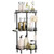 Consumest Corner Shower Caddy Standing - 3-Tier Stainless Steel Shower Organizer with Soap Holder and 4 Hooks, Large Capacity Corner Shelf Stand for Bathroom, Rest Room, Black
