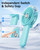 SWEETFULL Portable Misting Fan - 180° Foldable Handheld Personal Fan with Mist Spray, 3 Speeds, 30ml Water Tank, USB Rechargeable - Ideal for Travel, Outdoors, Makeup, Camping, Home, and Office Use