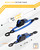 Strapinno Retractable Ratchet Straps - 1 in x 4 ft Heavy Duty Adjustable Boat Transom Tie Down, 2PCS, 2400lbs Breaking Strength, Safety S Hooks, for Boat, Jetski, Seadoo, Waverunner, and PWCs (Blue)