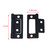 Luomorgo 12 Pcs Non Mortise Hinges Heavy Duty Chest Hinges for Door Cabinet Cupboard, 2" x 0.95", Black