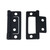 Luomorgo 12 Pcs Non Mortise Hinges Heavy Duty Chest Hinges for Door Cabinet Cupboard, 2" x 0.95", Black