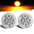 Partsam 2 Pcs 2.5" Round Amber 13 LED Side Marker Clearance or ID Light, Clear Lens Trailer Truck Led Lights, Waterproof, 12V