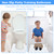 50 Pack Disposable Toilet Mats Toilet Floor Protector from Urine U-Shape Toilet Training Rug Waterproof Non-Slip Bathroom Potty Training Mats Disposable Toilet Commode Mat for Children Adult(Blue Dot)
