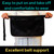 Staffshare365.net Apron Restaurant Bar Waiter Waitress Server Easy Adjustable Belt 4 Pockets Black (Black, Quick Apron - Compact)