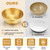 Tanlade 50 Pack 3.2 Inch Metal Sauce Bowls Mini Stainless Steel Seasoning Dishes Cups Round Saucers Plates Small Sushi Dipping Bowls for Prep Ramekins Kitchen Appetizer Plates(Gold)