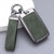 YO&YOYE for Land Rover Key Fob Cover with Keychain Leather Key Case Protector Compatible with Land Rover Vogue Range Discovery Rover Sport (Model2, Green)