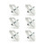 RuggedXL Low Pro Aluminum Mounting Clamps 1112514, Truck Cover, Cap, Camper - Raw Set of 6