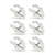 RuggedXL Low Pro Aluminum Mounting Clamps 1112514, Truck Cover, Cap, Camper - Raw Set of 6