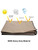 iBirdie Outdoor TV Cover 70 to 75 inch Weatherproof, Cover Size 68"L x 42"H, Waterproof for Outside Flat Screen 70 to 75 inch TV, Light Brown, 600D Thick Fabric Screen Protector with Bottom