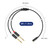 J&D 3.5mm to Dual 1/4 TS Stereo Breakout Cable, Gold Plated Audiowave Series 3.5mm 1/8 inch TRS Female to 2X 6.35mm 1/4 inch TS Male Mono Audio Cable Splitter for Spekers, Amplifiers, Mixs, 6 Feet