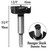 Vouyar 1-3/4 Inch Forstner Drill Bit, Triple-Flute Carbide Tipped Forstner Bit for Hard Wood, Soft Wood, Veneered Plywood, Plastic, Drilling Hole Saw Woodworking Hinge Cutter Tool
