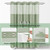 eachope No Hook Waffle Weave Shower Curtain with Snap-in Fabric Liner Set,Sage Green Shower Curtains for Bathroom with See Through Top Window,Water Repellent & Washable,71Wx74H