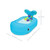 Infantino Whale Bubble Inflatable Baby Bath Tub and 10-Piece Ball Set, 6-24 Months, Blue