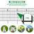 10 Pack Garden Fence Animal Barrier Fencing 1.44 inch Spacing Total 10.8ft (L) x 24in High Rustproof Metal Wire Yard Blocker Dog Fences Border for Outdoor Flower Bed Landscape Fencing Decor Black