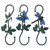 Kitwinney Large Decorative S Hooks, Set of 3 Plant Hangers, Beautiful and Vivid Plant Hook for Hanging Outdoor Indoor Garden Plants, Flower Baskets, Pots, Bird Feeders