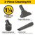 Shop-Vac 9064300 1.25 Inch Diameter Cleaning Kit, Includes Round Brush, Crevice Tool, and Gulper Nozzle, Black, Ideal for Upholstery, Blinds, and Car Interiors (1-Pack)