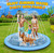 Splash Pad for Kids and Dogs, 97'' Extra Large Splash Pad for Toddlers 1-3 and Kids Ages 4-8, Non Slip Thicken Sprinkler Dog Pool Summer Outdoor Water Toys for Backyard