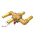 BesNPT 4-way Automobile Heating Water Valve, Brass Automotive Integrated Manual Control Valve, Heater Core Bypass 5/8in