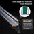 Shower Door Bottom Seal, 118Inch(3PCS x 39 Inch) Frameless Glass Door Side Seal Strip for 3/8 Inch Glass Shower Door Sweep Clear to Stop Leak (H-Type)