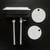 WinZo Toilet Oval Dual Flush Button with Toilet Seat Bolts Caps Replacement Kits,White