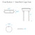 WinZo Toilet Oval Dual Flush Button with Toilet Seat Bolts Caps Replacement Kits,White