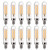 FLSNT 60W Equivalent Candelabra LED Light Bulbs, Dimmable T6/T25 LED Chandelier Bulbs, CRI 82, 2700K Soft White, E12 Base, 500LM, 5.5W, 12 Pack