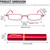 REAVEE 5 Pack Slim Portable Reading Glasses for Men Women, Computer Blue Light Blocking Small Readers Metal Frame Spring Hinge with Pocket Compact Pen Case, Black Red Pink Blue Gold 2.75