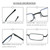REAVEE 5 Pack Slim Portable Reading Glasses for Men Women, Computer Blue Light Blocking Small Readers Metal Frame Spring Hinge with Pocket Compact Pen Case, Black Red Pink Blue Gold 2.75