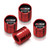 iPick Image for Chevrolet Z71 Logo in Black on Red Aluminum Cylinder-Style Tire Valve Stem Caps