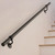 Thsgrt Stair Railing Indoor 5 Feet Hand Rails for Indoor/Outdoor Steps 1.5" Round Porch Railing Wall Mount Aluminum Hand Rails for Indoor Stairs Industrial Staircase Handrails