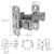 Fence Gate Hinges，Heavy Duty Steel Frame Hinges,180 Degree Open,Weld onto The Gate or Screw mounting，Max Load 660LB for Swing Door Gate（2 Pack） (660lb)