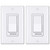 BESTTEN 2 Pack Dimmer Light Switch, Universal Lighting Control, Single Pole or 3 Way, Compatible with LED Dimmable Lamp, CFL, Incandescent, Halogen Bulb, Decorator Wallplate Included, UL Listed, White