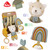 Fehn Activity-Spirale Bär fehnNATUR – Stoff-Spirale mit Lernfunktionen und Bio-Baumwolle aus kontrolliert biologischem Anbau – fördert Babys Sinne zuhause & unterwegs – für Babys ab Geburt