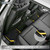 PIC AUTO Heavy Duty Rubber Floor Mats, Yellow Aluminum Film Car Mats Set, Front and Rear Car Mats with Anti-Slip Backing, All Weather Protection, Trim-to-Fit for Automotive SUV, Sedan, Van