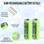 Zsolarigt 10 Pcs NIMH 2/3AAA 1.2V 600mAh Rechargeable Solar Batteries,2/3 AAA Batteries Rechargeable Button Top for Solar Garden Lights, Landscape Light, Lawn Lamps(Shorter Than AAA Size)