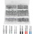JRready ST6443 Deutsch Pin Kit, Deutsch Solid Pin, Closed Barrel Contacts Kit Size 12 16 20 Male Terminals and Female Sockets Support Wire Guage 22-12AWG for DTP, DT, DTM Series Connectors, 170PCS