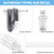 24-Inch Adjustable Bathroom Towel Bar Replacement Rod,Replacement Towel Bar for Ceramic Holder with Adjustable Spring End Wall Mount for Kitchen and Bathroom Towel Storage(2Pcs-Clear-Reliable Plastic)