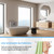 24-Inch Adjustable Bathroom Towel Bar Replacement Rod,Replacement Towel Bar for Ceramic Holder with Adjustable Spring End Wall Mount for Kitchen and Bathroom Towel Storage(2Pcs-Clear-Reliable Plastic)