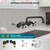 gotonovo Wall Mount Kitchen Sink Faucet Double Cross Handle Commercial Faucet 6 Inch Center Hole Distance Spread Mixer Tap 360 Rotatable Spout 8 Inch Spout Reach Matte Black