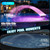 Upgraded Pool Fountain with Remote - Adjustable Waterfall Pool Sprinkler Fountains with Lights, Spray Water Fountains for Above Ground and Inground Pool for Cooling-Orange