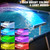 Upgraded Pool Fountain with Remote - Adjustable Waterfall Pool Sprinkler Fountains with Lights, Spray Water Fountains for Above Ground and Inground Pool for Cooling-Orange